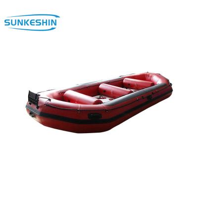 China Fishing SRM470 4.7M 12 person PVC whitewater hauling boat oar drifting rafting boat for sale