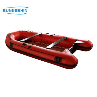 China Fishing 11 Person 16ft Flat Bottom Aluminum 4.7m Inflatable Boat With Bow Storage Bag For Fishing for sale