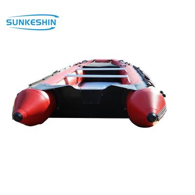 China Fishing 4.2m Heavy Duty Aluminum Floor Inflatable Barge Work Barge With Free Paddle for sale