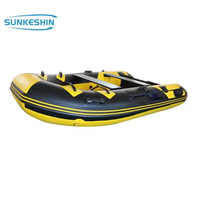 China Fishing Hot Sale 4 Person Inflatable Floor Boat Surfing Aluminum Aluminum Hovercraft for sale