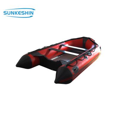 China Fishing PVC Floor DIY Inflatable Aluminum Boat For Sale Outboard Motor for sale