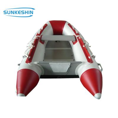 China Fishing 2.3m Quality Heavy Duty Aluminum Floor Rowing Single Rowing Boat for sale