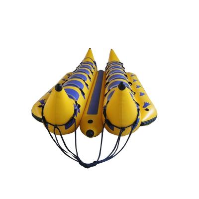 China New PVC 10 Person Boat Inflatable Kayak Water Rafting Banana Boat For Family Trips for sale