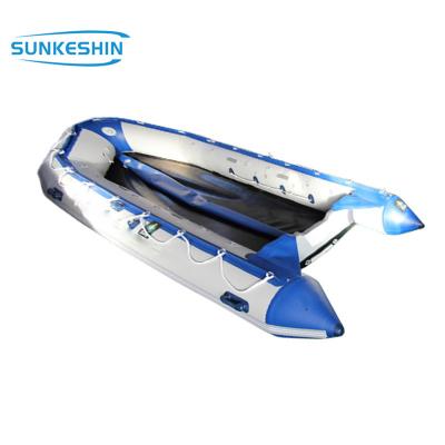 China Fishing 5.1m 14 Person Blue Inflatable Fishing Folding Home Boat for sale