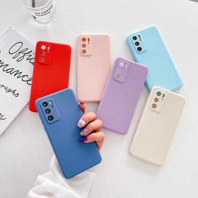 China Luxury Straight Silicon Liquid TPU Solid Color Solid Color Soft Edge Phone Case For VIVO Y83 Y53 X27Pro for sale