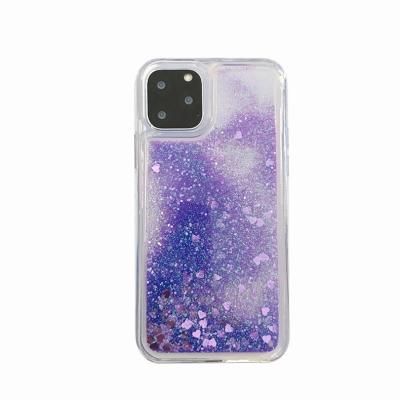 China Luxury Shockproof TPU Heart Flow Soft Quicksand Phone Case For VIVO X23 Transparent Phone Cover for sale