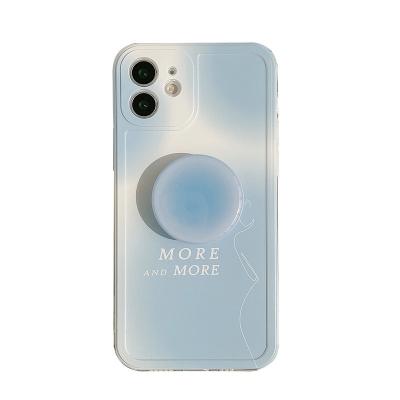 China Cute Gradient Color Shockproof Ring Phone Holder Soft TPU Case For OPPO A93 A72 for sale