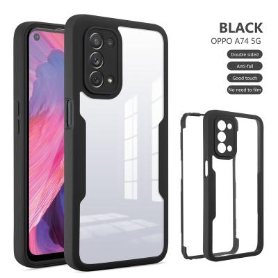 China New Shockproof TPU+PC Case Support Radio Charging Colorful 360 Full Coverage Front and Back Case Protector 2 in 1 For OPPO A94 A74 Realme 8 for sale