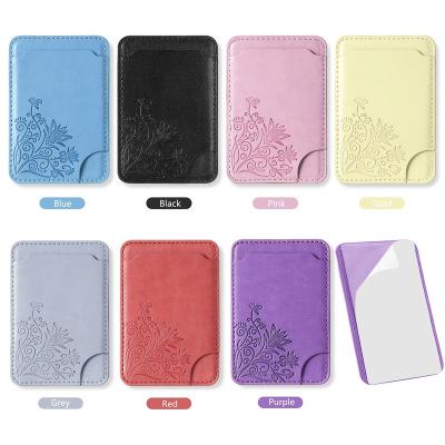 China Fashionable Card Back Wallet Function Phone PU Card Leather Wallet For Universal Phone Models for sale