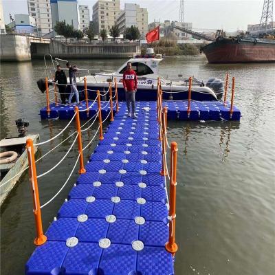 China Jetty Large Buoyancy Plastic Floating Pontoon For Walkway Bridge Floating Platform For Cars Or Machine for sale