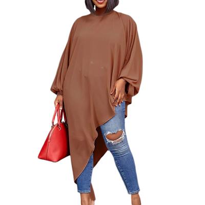 China 2022 Wholesale Chiffon Irregular Fashion Anti-Static Sheath Long Candy Color Plus Size Women Summer Loose Elegant Sexy Dress for sale