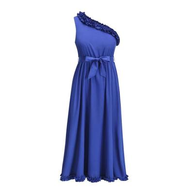 China Fashion Anti-Static Women Summer Off The Shoulder Maxi Dress Girls Party Prom Elegant Casual Dress for sale