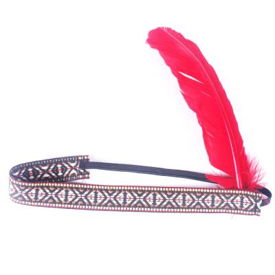 China Feather 70s Fabric Feather Hairband Funny Disco Decade Trendy Hairband For Women for sale