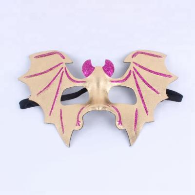 China Eco-friendly Material Bat Modeling Sequin Mask With Shiny Powder For Halloween for sale