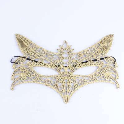 China Hot Sale Gold Stamping Fancy Masquerade Party Masks Half Face Glitter Eye Mask for sale