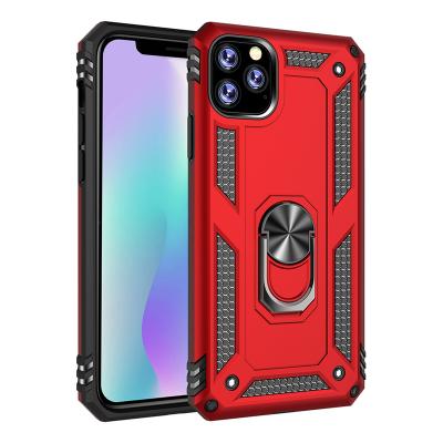 China Fanshion Factory Price Kickstand Tpu PC Ring Holder Case Cover For shockproof iphone 11promax for sale