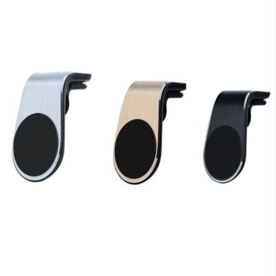 China Car Mount Holder/Magnetic Holder 2019 Luxury Magnetic L Shape Air Vent Clip Mount Car Holder In Car Accessories Magnet Mobile GPS Cell Phone Holder for sale