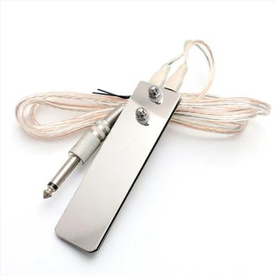 China Permanent Mini Stainless Steel Tattoo Foot Pedal Switch With Power Cord Clip Tattoo Accessories Tool Foot Switch for sale