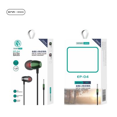 China In-ear DNA Clear Calls Music 3.5mm Plug Universal Mobile Phone Wired In-ear Earphone With MIC for sale