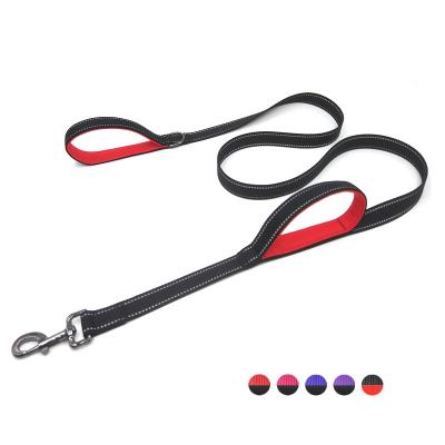 China Best Sustainable Premium Selling Double Handle Traffic Dog Leash for sale