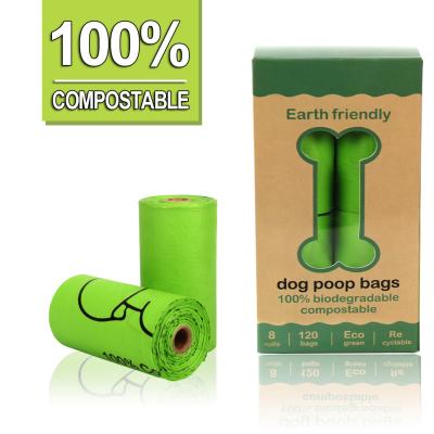 China Factory direct sales viable biodegradable premium dog print poop bags for sale