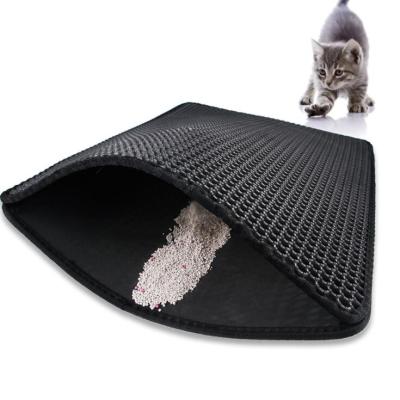 China Amazon Sales Double Layer Honeycomb Design Cat Litter Trapping Mat Soft EVA Water Proof Cat Litter Viable Hot Mat for sale