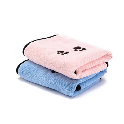 China Factory Durable Microfiber Pet Bath Towel Dog Dry Towel Ultra Soft Hand Pockets Super Absorbent Goods Quick Dry Towel for sale