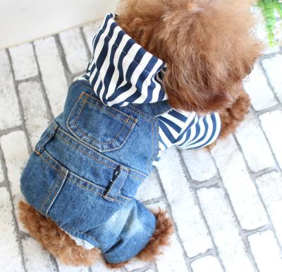 China Sustainable High Quality Boy Dog Clothes Pet Microfiber Wear Cleaning Jeans Dog Couple Clothes for sale