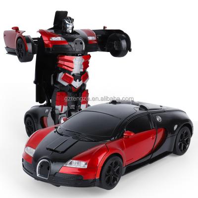 China ABS Remote Control Car Transform Robot RC Contains All Batteries One Button Deformation 360 Degree Rotating Drift for sale