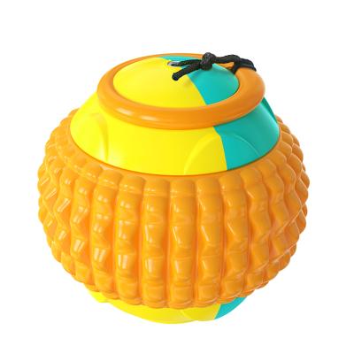 China ABS Throwing Ball Durable Almost Indestructible Pet Toy For Medium Large Breed Puppy Chew Rubber Ball With Squeaker for sale