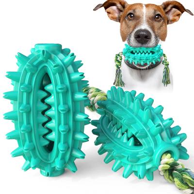 China ABS Cactus With Aggressive Rope Large Dog Chews Stick Toys Puppy Chew Toys With Natural Non-Toxic for sale