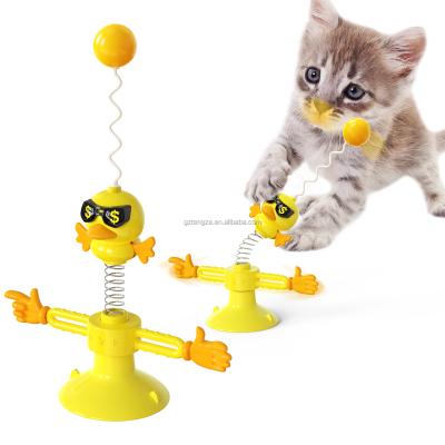 China ABS Spring Bird Kitten Roller Tracks Interactive with Catnip Spring Pet Exercise Balls Riddle Mouse Tumbler Training Toy for sale