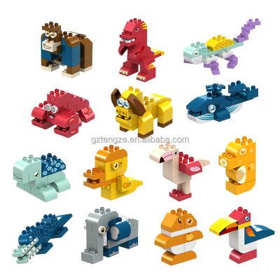 China ABS 117 Particle Specifications Pcs Animal High Tech Plastic New Modern Building Block Design Various Children Toys for sale