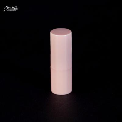 China Cosmetic Neat Look Round Custom All Style Mini Lip Balm Refillable Pink Tube Cute Lipstick Tube for sale