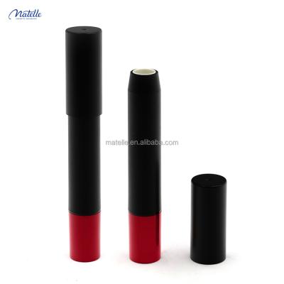 China Double Function Red Bottom Lipstick Pen Eyeshadow Pen Cap Round Black Cap Lip Balm Cosmetic Tube for sale