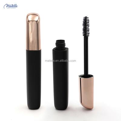 China Single Square 20ml Gold Cap Metallic Pink Empty Serum Black Tube Single Mascara Tube With Magic Wand for sale