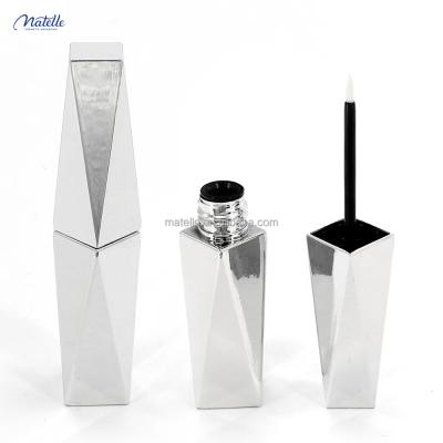 China Empty Shiny High End Silver Square Eyeliner Pen Tube Rhombus Surface 11.5ml Silver Square Tube for sale