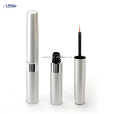 China Cosmetic Aluminum Pencil Tube For Eyes Luxury Style Round 2ml Wholesale Interesting Silver Eyeliner Tube for sale