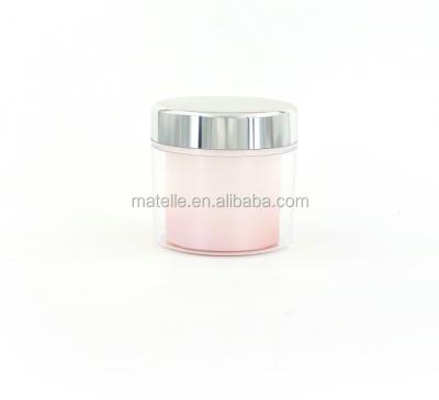 China Refillable Skin Care 130g Jar Base Cap Empty Rose Silver Transparent Cosmetic Cream Round Jar for sale