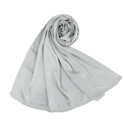 China Soft Elegant Luxury Muslims Crinkle Crepe Pleat Silk Nano Chiffon Hijab Scarf for sale