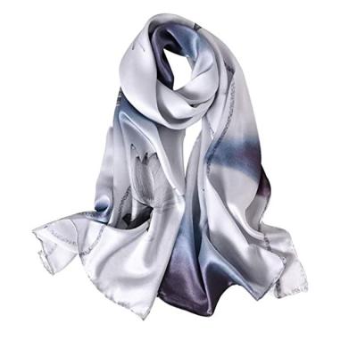 China Soft Elegant Luxury India Printing Cheap Square 100 Real Silk Women's Scarf 100% Scarves With Red Heart for sale