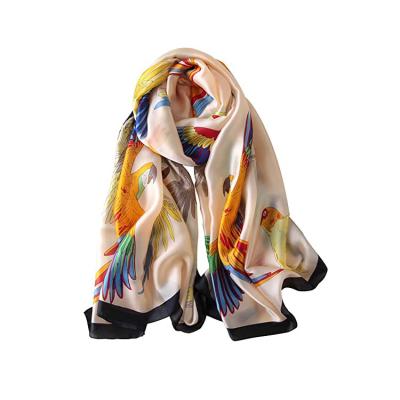 China Soft Elegant Luxury Ladies Or Women 180 90X90 Marked Malaysian Japanese And Korean Square Feelit 90Cm*90Cm Of 12Mm Satin Silk Scarf Scarves for sale