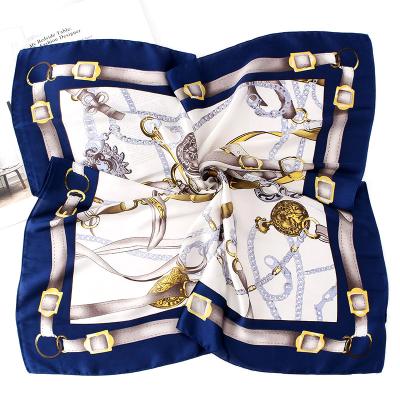 China Skin Friendly Sample Order Factory Price Customized Lady Hijab Shaw Chain Birthday Gift Scarf Print Belt Square Scarf for sale