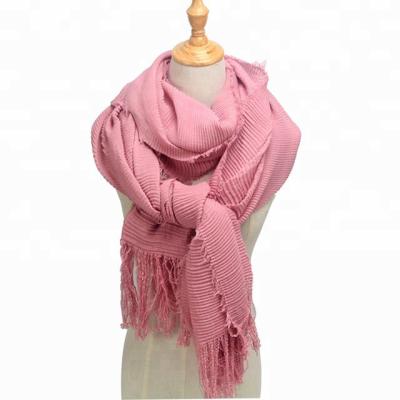 China Wholesale Bulk Luxury Soft Elegant Fringe Winter Girl Bandana Warm Women Yellow Red Oversized Pashmina Cotton Scarf Shawl for sale