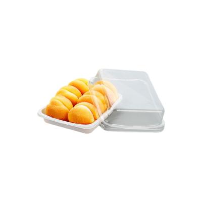 China Pet Disposable Clear Transparent Blister Macaroon Clamshell Plastic Food Packaging Boxes For Backery for sale