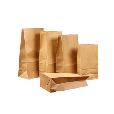 China Recyclable Waterproof Food Grade Kraft Paper Bag Factory Customized Brown Kraft Paper Bags Without Handle for sale