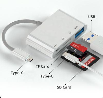 China Pro Hot Sale IUSB SD TF Camera Card USB Memory Type C 4 in 1 Card Reader with Android System for Samsung Huawei Xiaomi for sale