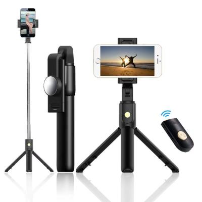 China Wholesale Wireless Smartphone Cell Phone K10 Selfie Stick Tripod 2 in 1 with Remote Control Blue Tooth and Mirror for Smartphone for sale