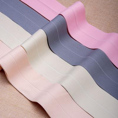 China Fashion Double Fold Pants Elastic Waistband Binding 6cm Wide Soft Elastic Band For Garment Accessories for sale