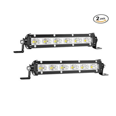 China Toughened Slim Aluminum Profile 7 Inch LED Light Bar Waterproof Offroad Work Light With Bracket For Truck SUV Offroad for sale